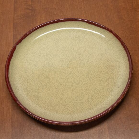 Discontinued PIER ONE Platter Stoneware Crackle Collection 12" Serving Plate - Picture 2 of 4